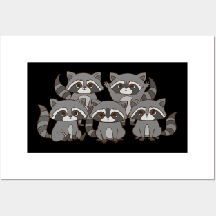 A sweet raccoon gang. Posters and Art